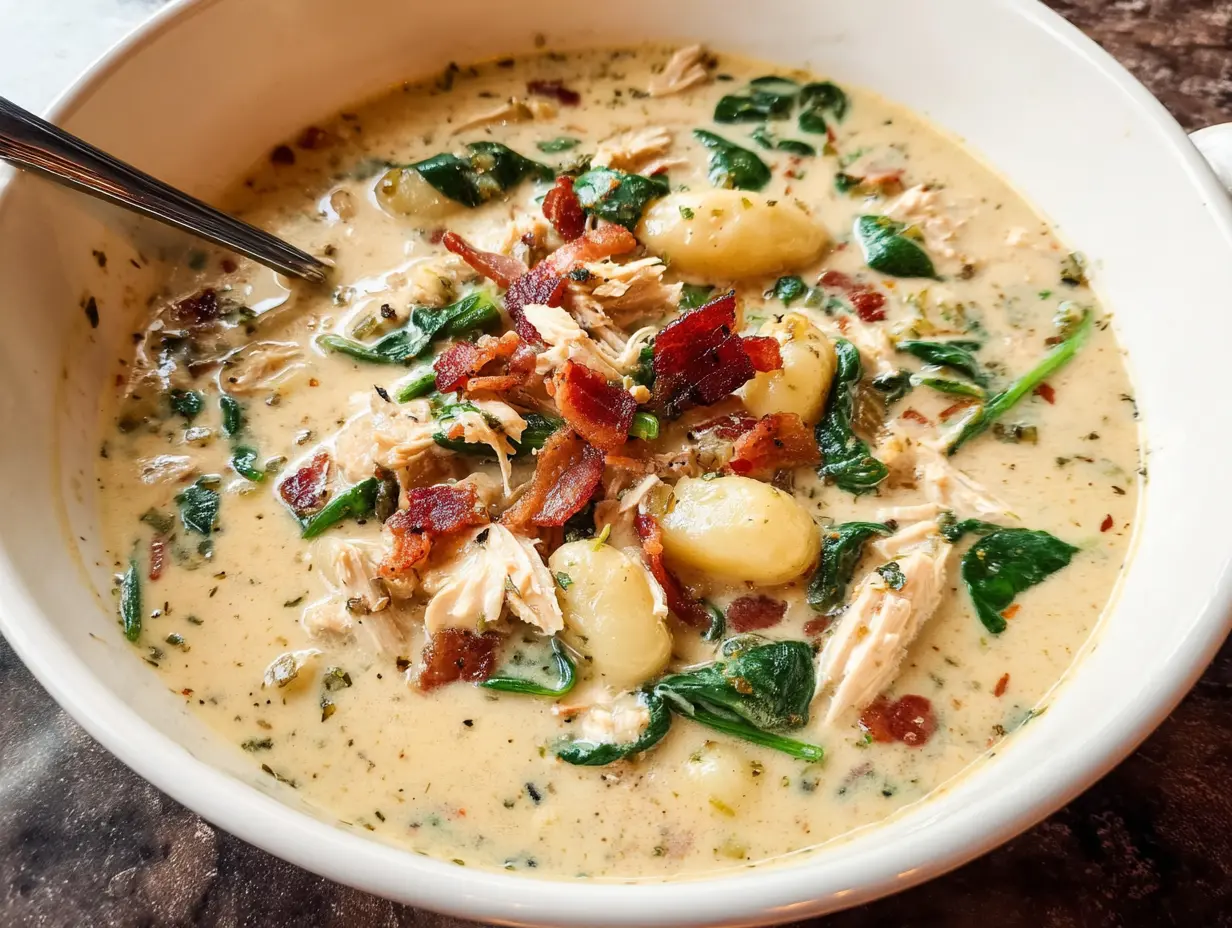 Chicken Beef Bacon Gnocchi Soup Recipe