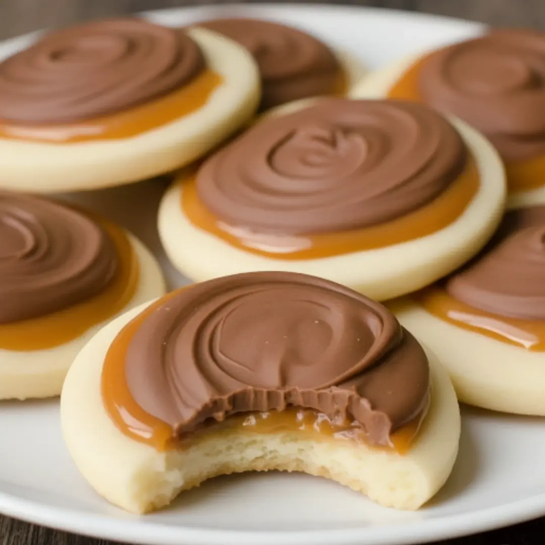 Easy Chocolate Caramel Cookie Cups