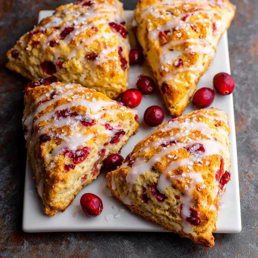 Glazed Cranberry Orange Scones Recipe