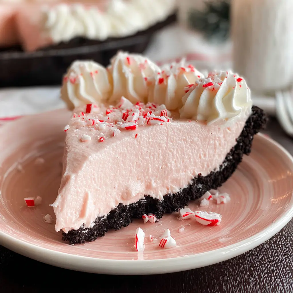 No-Bake Peppermint Pie