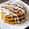 Pumpkin Cinnamon Roll Pancakes