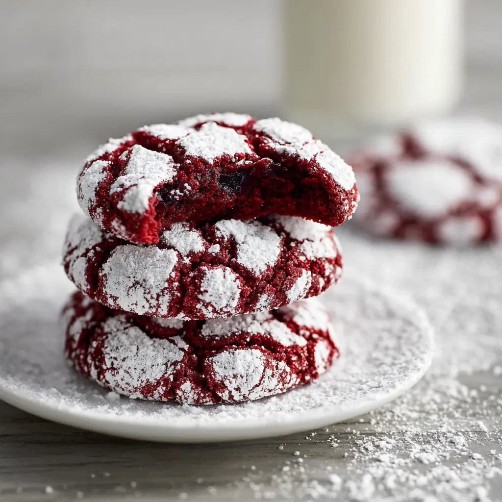 Red Velvet Crinkle Cookies Recipe