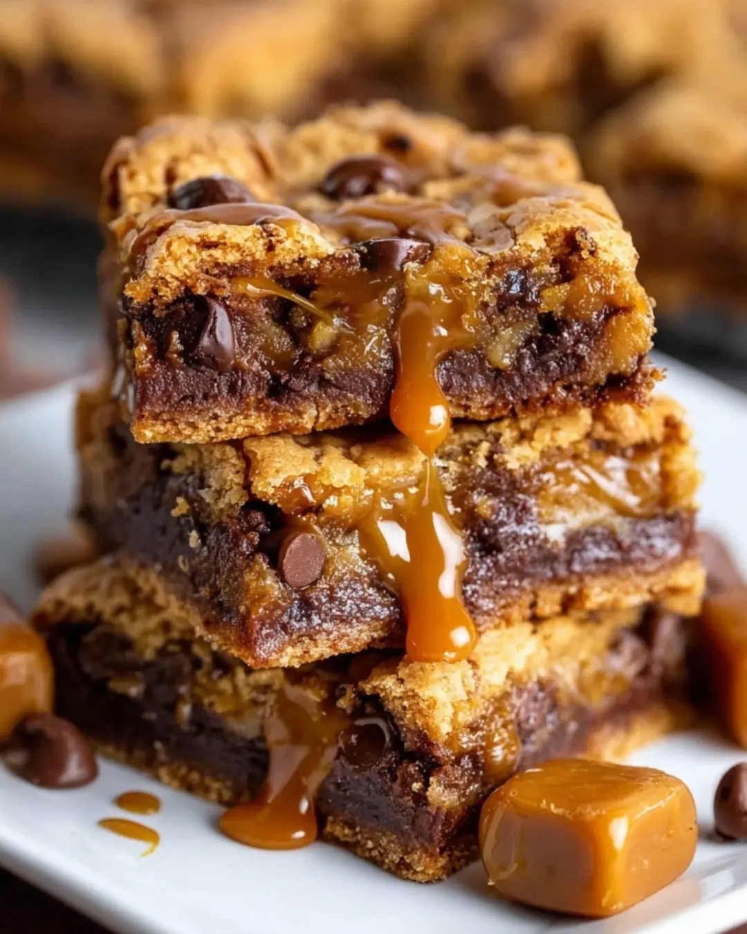 Chocolate Chip Caramel Cookie Bars Recipe