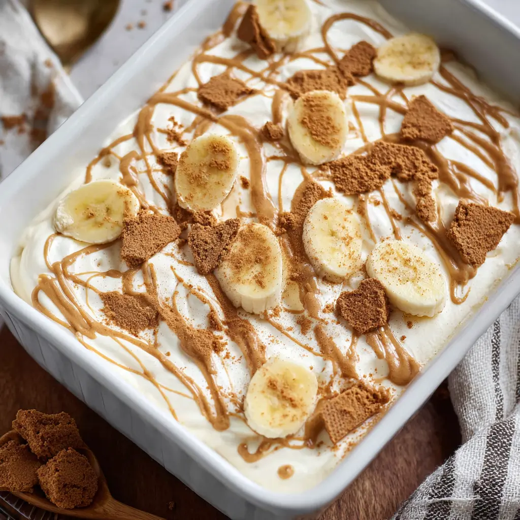 Creamy Biscoff Banana Pudding