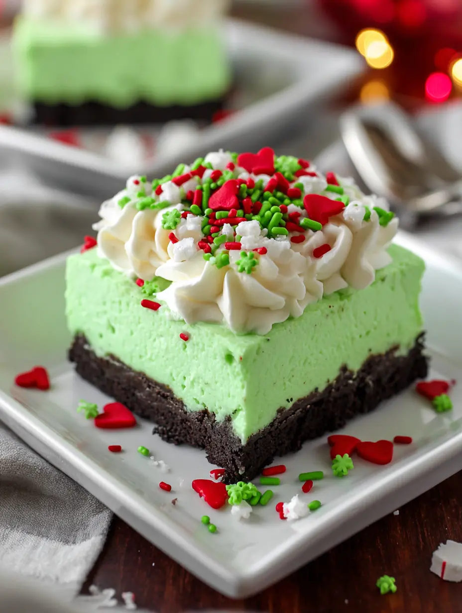 No Bake Grinch Christmas Cheesecake Recipe