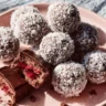 Peppermint cherry Christmas balls