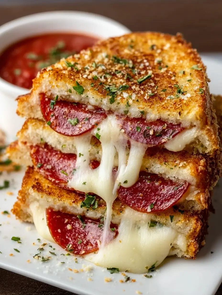 Pepperoni Pizza Grilled Cheese recipe
