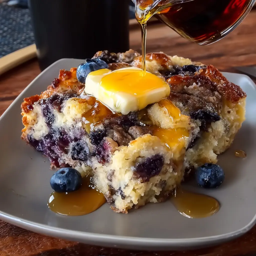 Blueberry Sausage Pancake Casserole Recipe