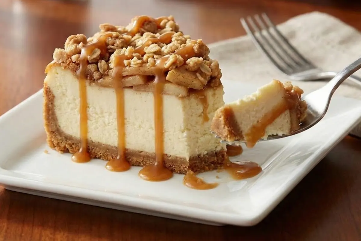 Caramel Apple Crisp Cheesecake Recipe