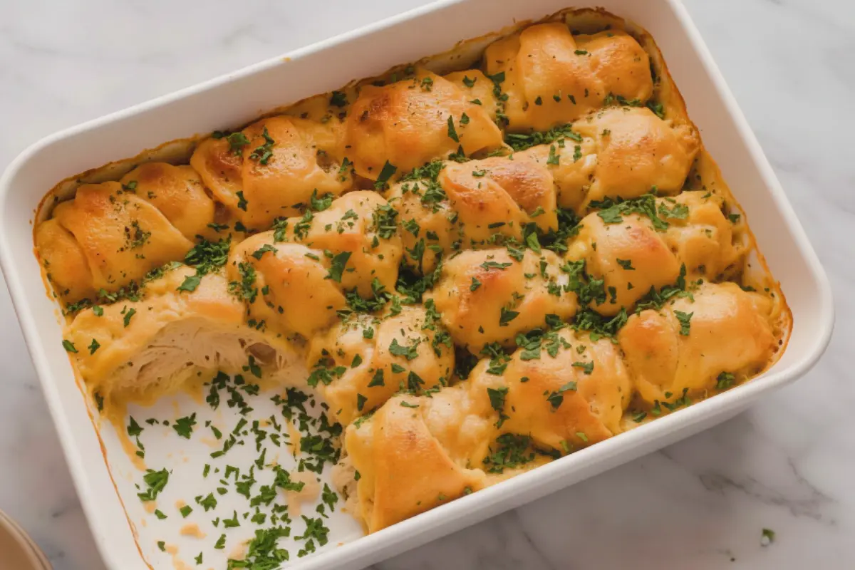Cheesy Chicken Crescent Roll Bake Recipe