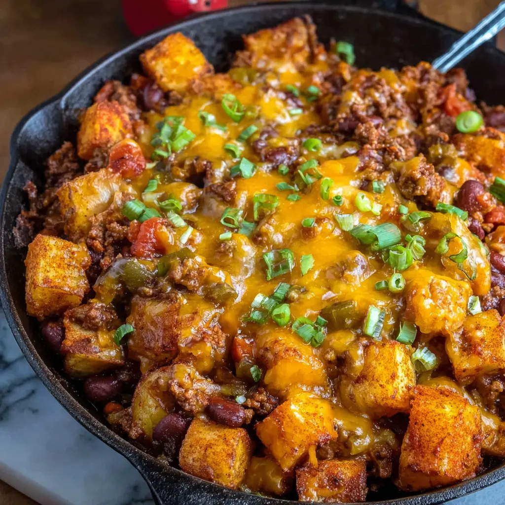 Chili Cheese Potato Skillet Recipe