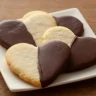 Chocolate Dipped Heart Cookies