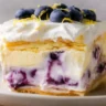 No Bake Lemon Blueberry Cheesecake Lasagna