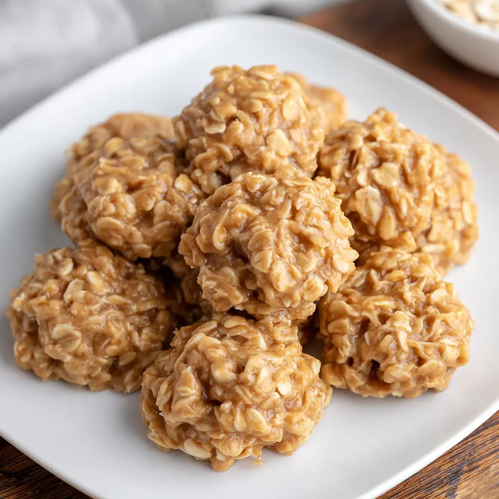 No-Bake Peanut Butter Oatmeal Cookies