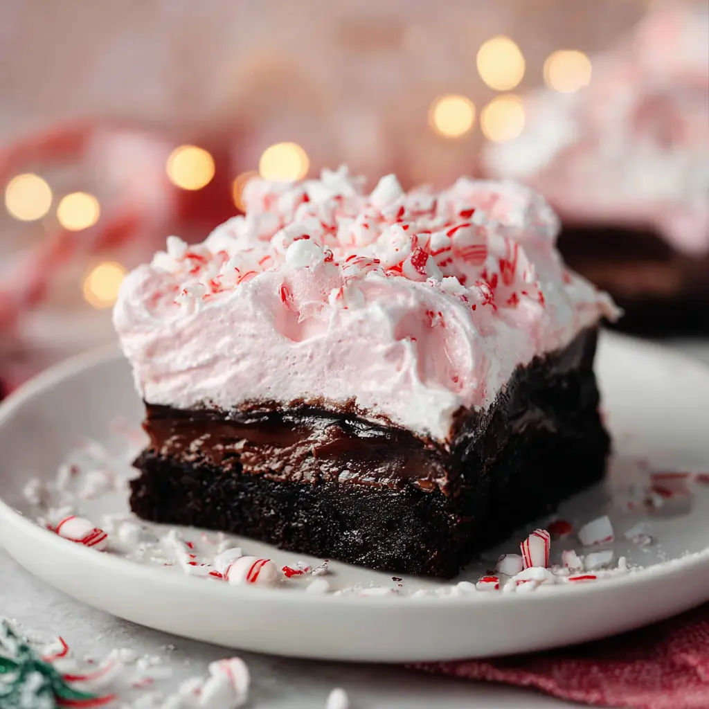 Peppermint Hot Fudge Bars