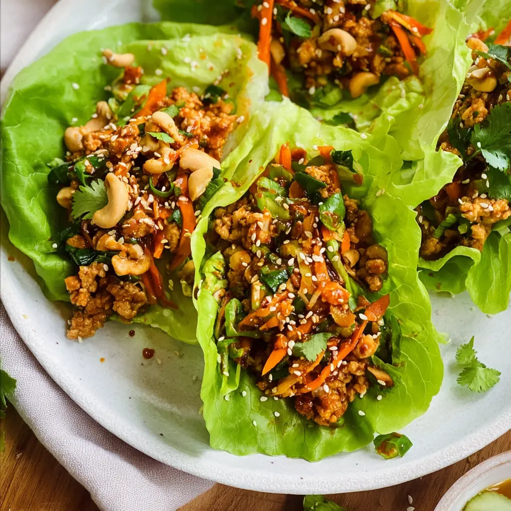 Thai Chicken Lettuce Wraps
