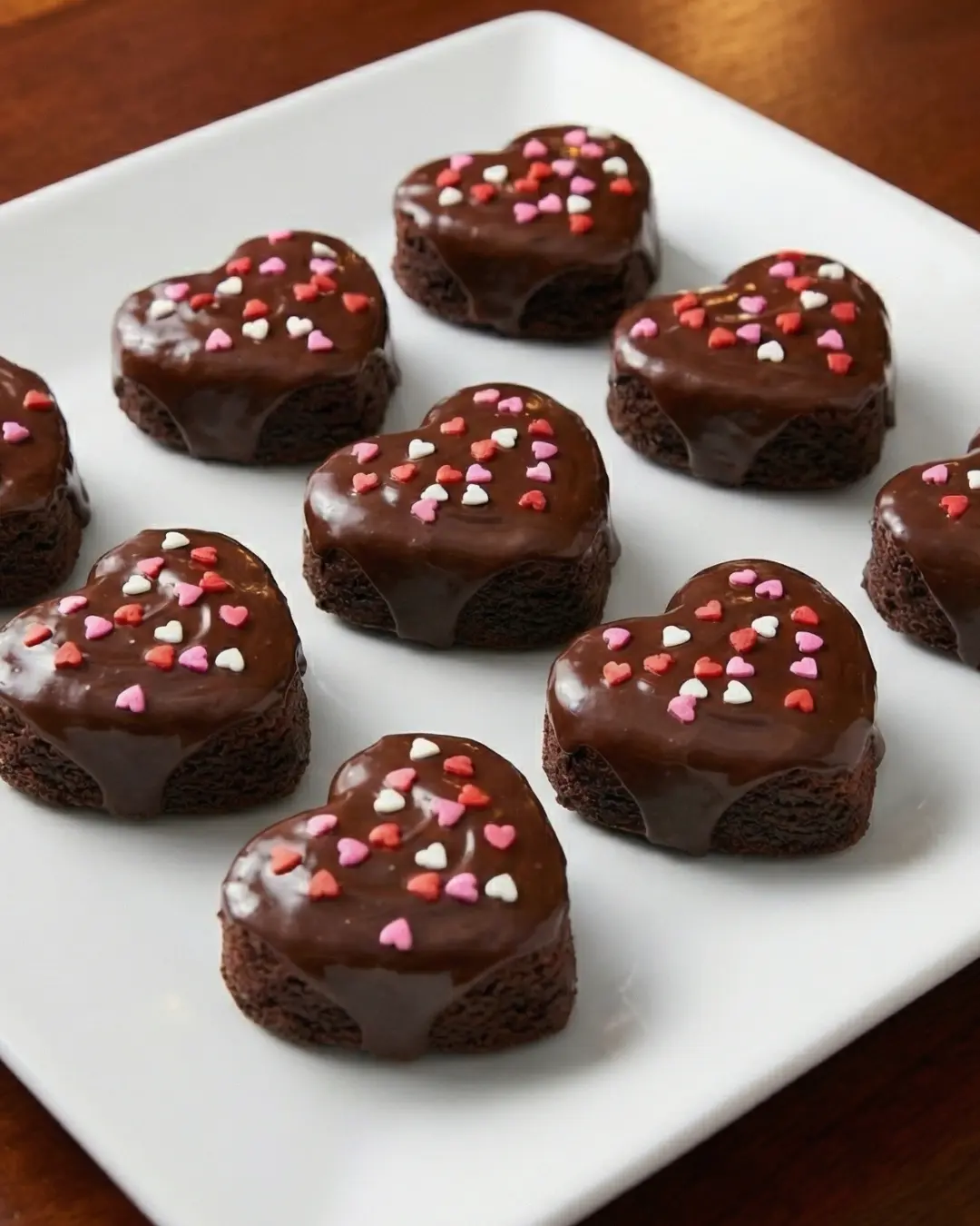 Chocolate Dipped Brownie Hearts Recipe