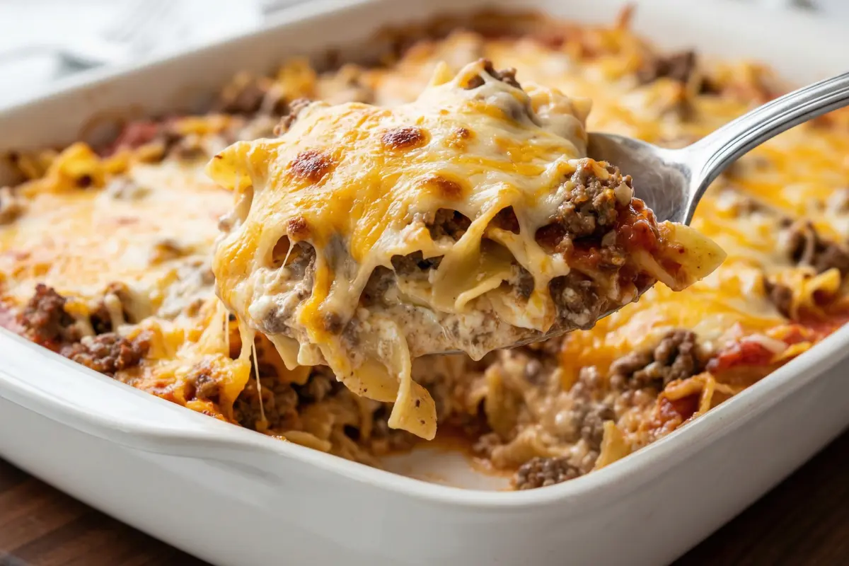 Sour Cream and Beef Noodle Bake Recipe