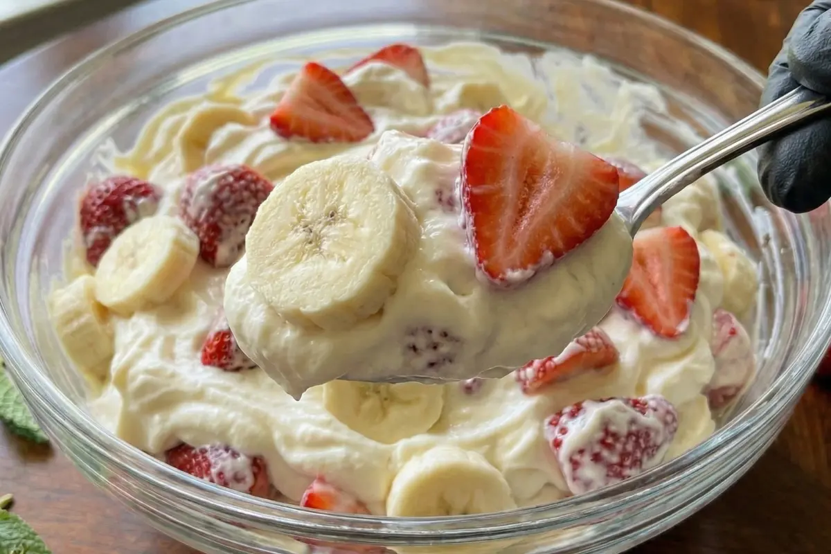 Strawberry Banana Cheesecake Salad Recipe