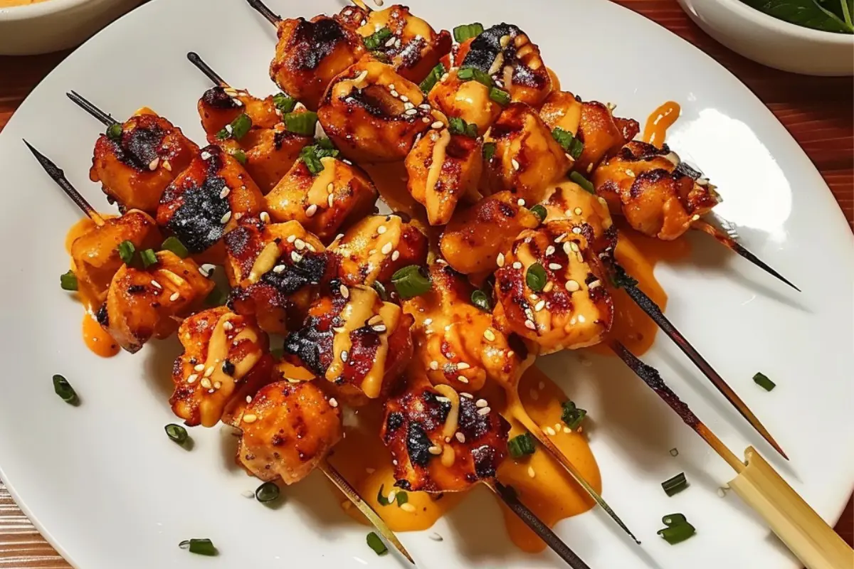 Bang Bang Chicken Skewers