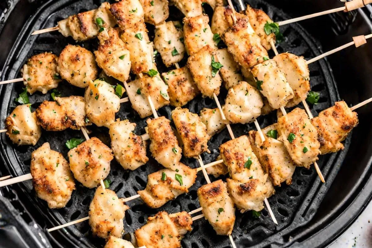 Garlic Parmesan Chicken Skewers Air Fryer