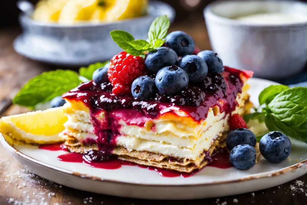 Blueberry Lemon Lasagna