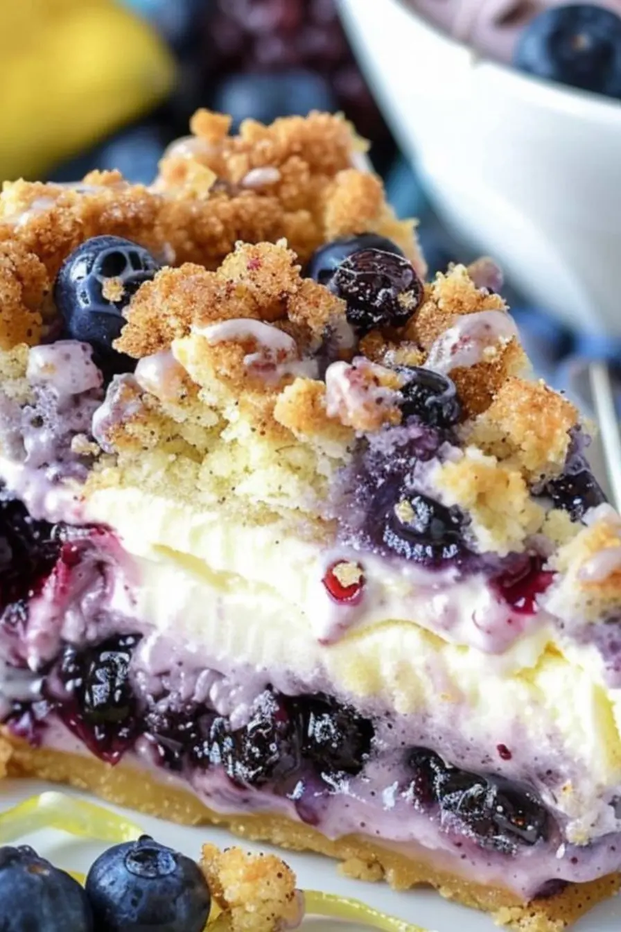 Blueberry Cheesecake Crumb Cake Recipe