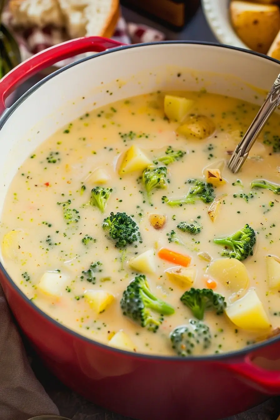 Cheddar Broccoli Potato Soup Recipe