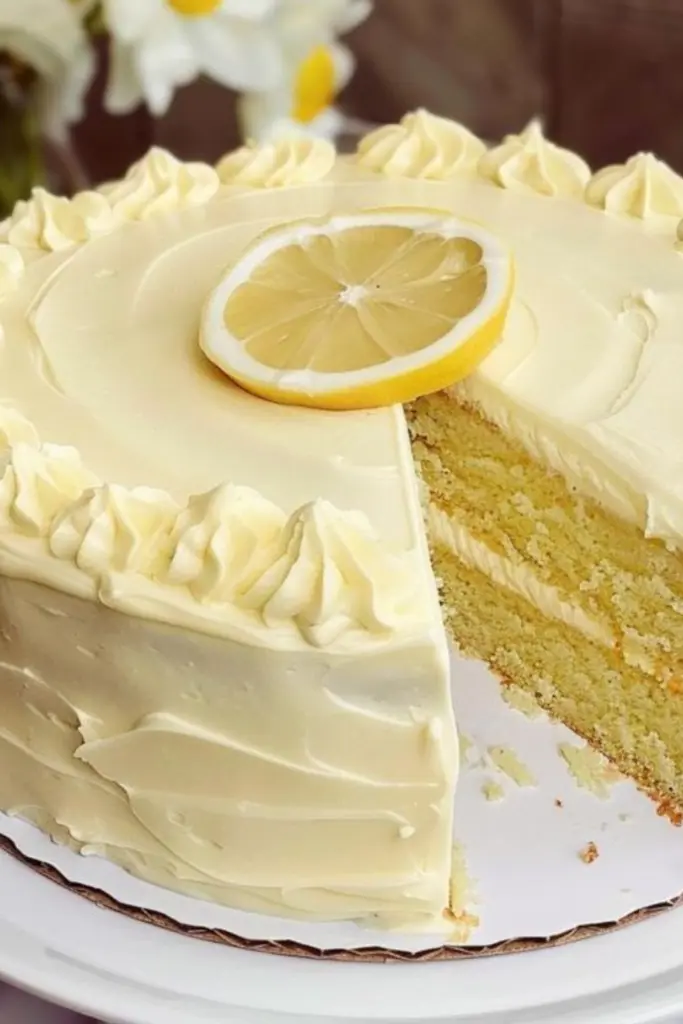 Lemon Velvet Cake with Cream Cheese Frosting