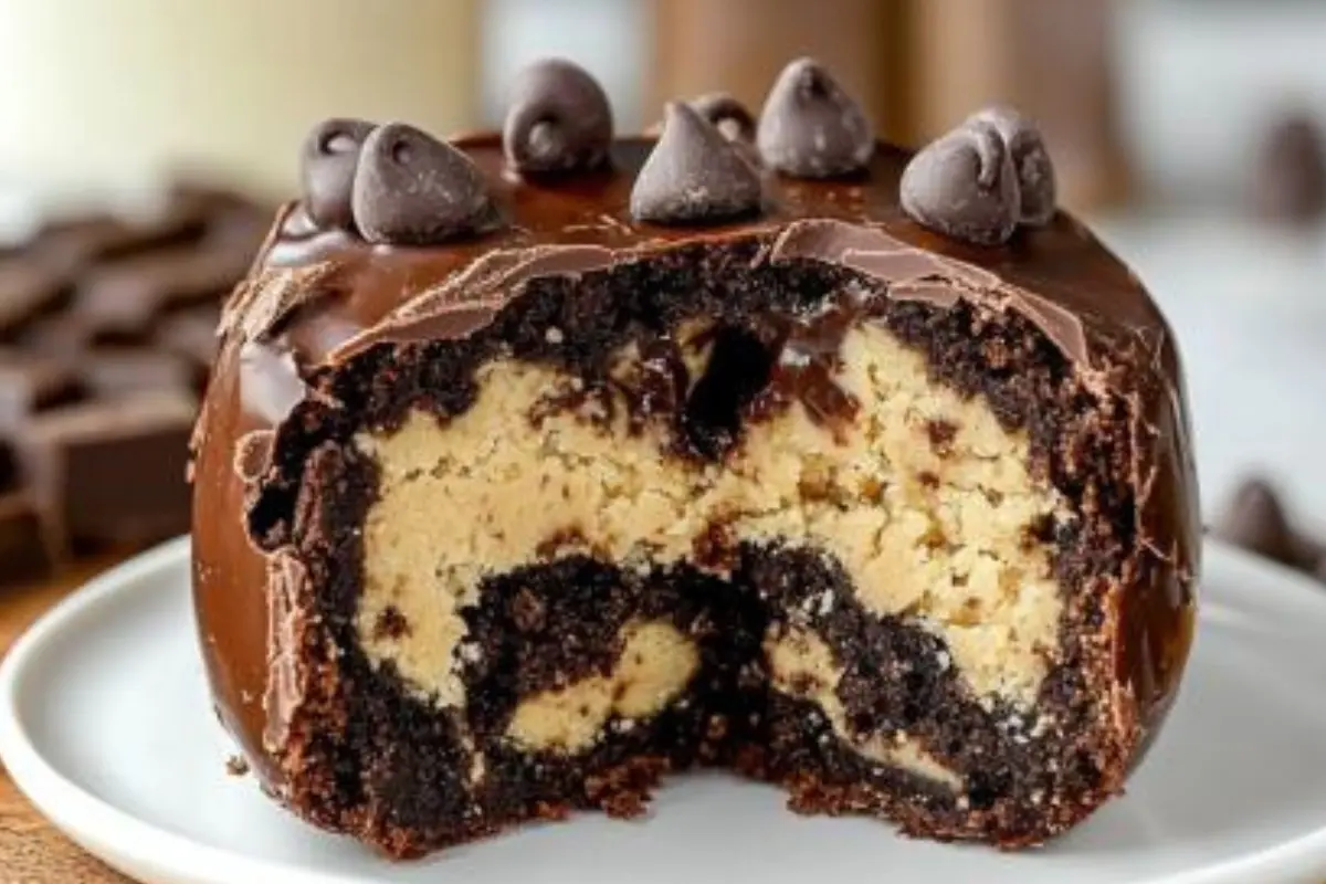 No-Bake Chocolate Chip Cookie Dough Brownie Bombs