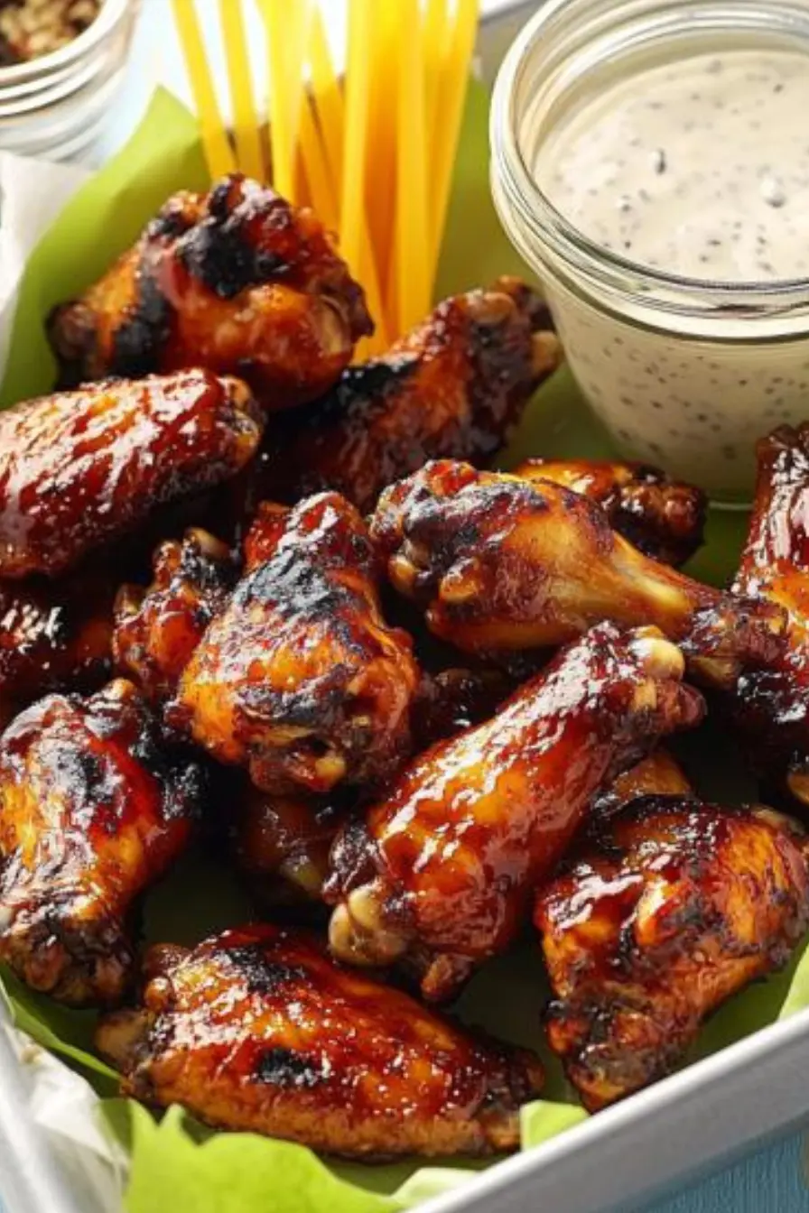 Spicy Chicken Wings with Blue Cheese Dip Recipe