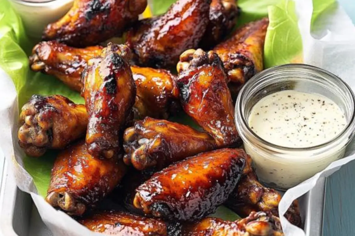 Spicy Chicken Wings with Blue Cheese Dip