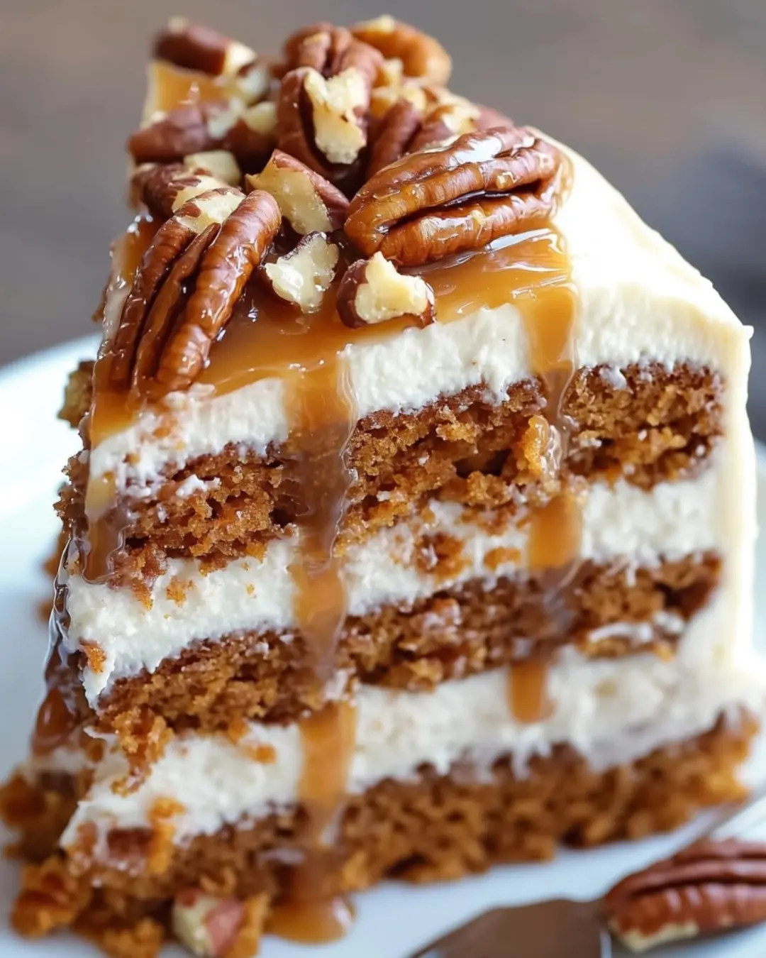 Caramel Pecan Carrot Cake Recipe