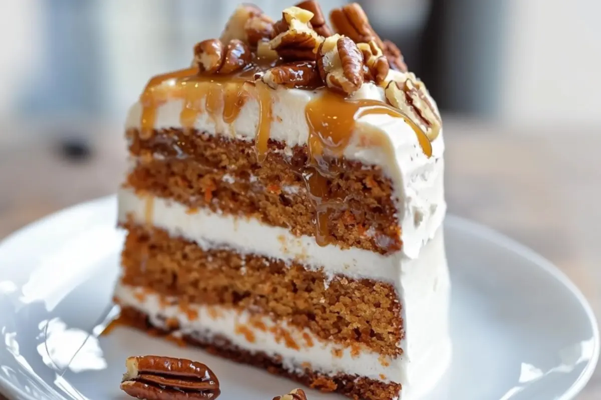 Caramel Pecan Carrot Cake