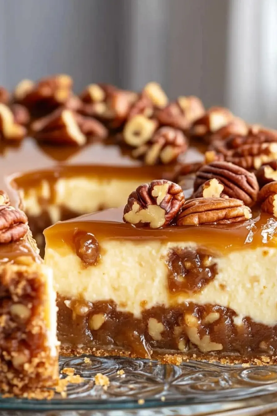 Caramel Pecan Pie Cheesecake recipe