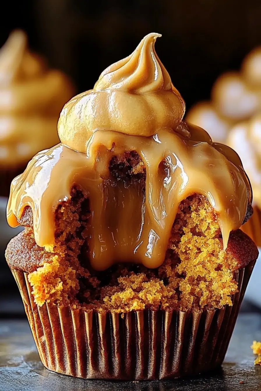 Dulce de Leche Pumpkin Cupcakes recipe