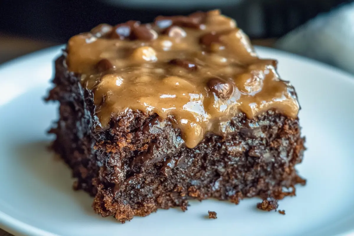 German Chocolate Poke Cake