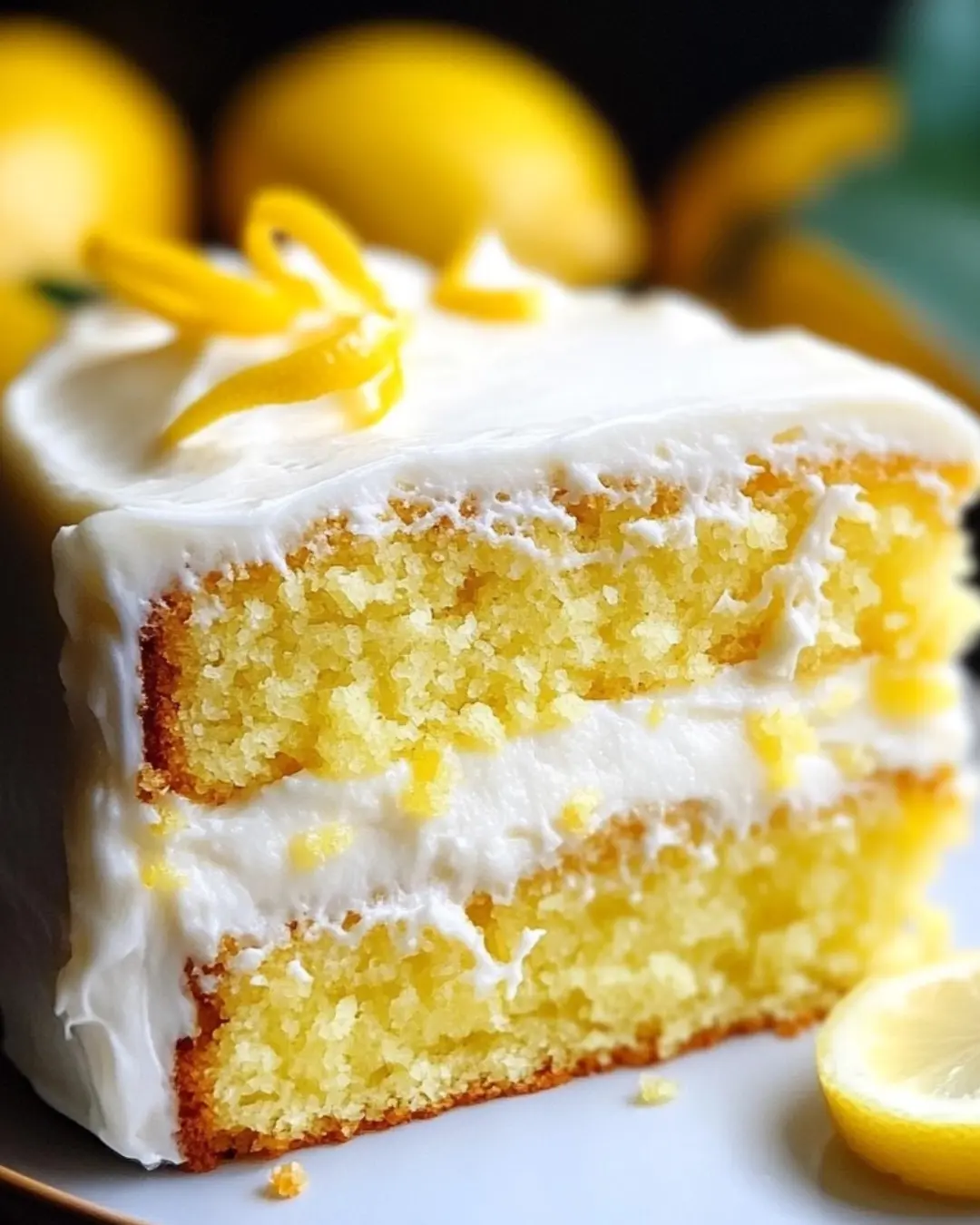 Lemon Velvet Cake with Lemon Cream Cheese Frosting