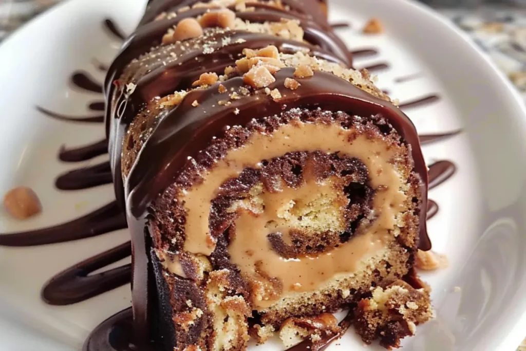 Peanut Butter Cup Cake Roll