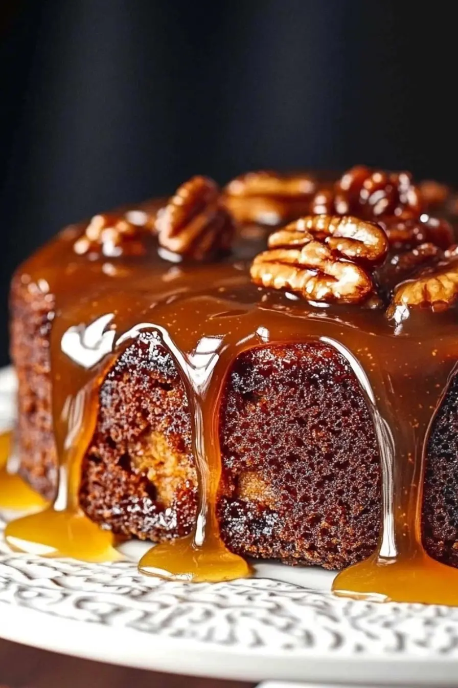 Praline Pumpkin Upside-Down Cake recipe