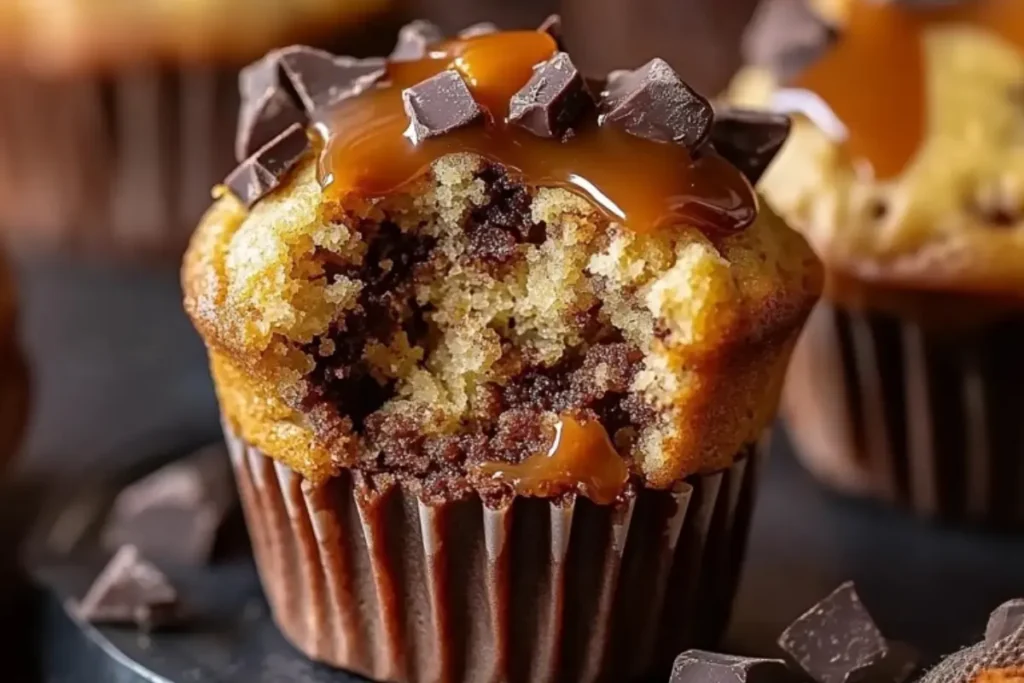 Salted Caramel Chocolate Chunk Muffins