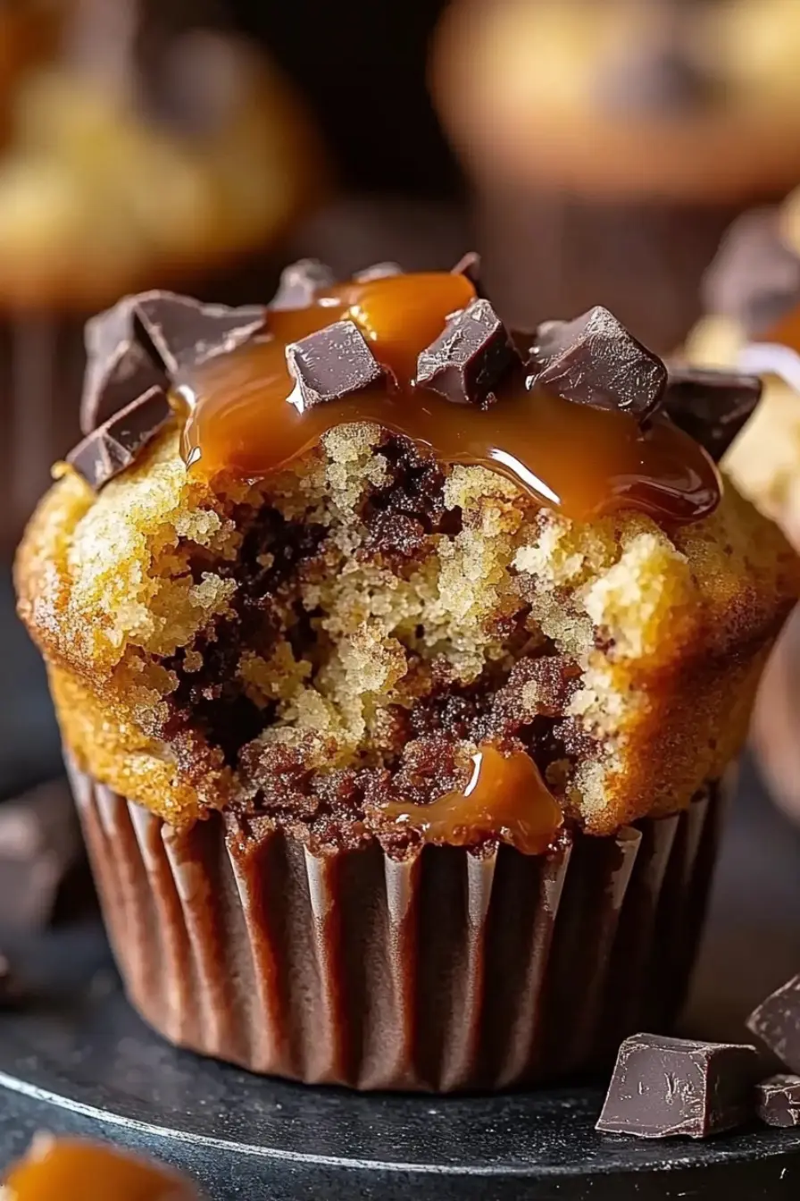 Salted Caramel Chocolate Chunk Muffins recipe