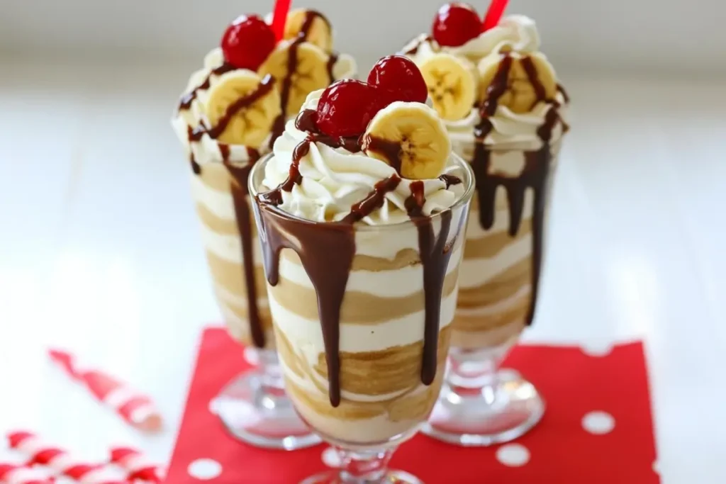 BANANA SPLIT MILKSHAKES