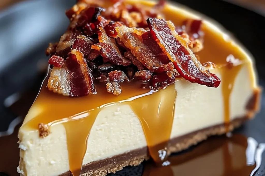 Bacon Bourbon Caramel Cheesecake