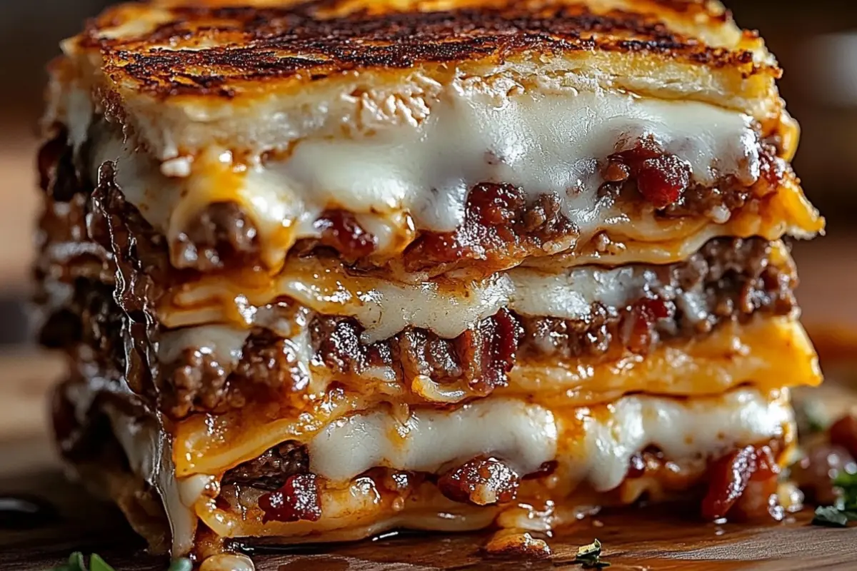 Bacon Lasagna Burger