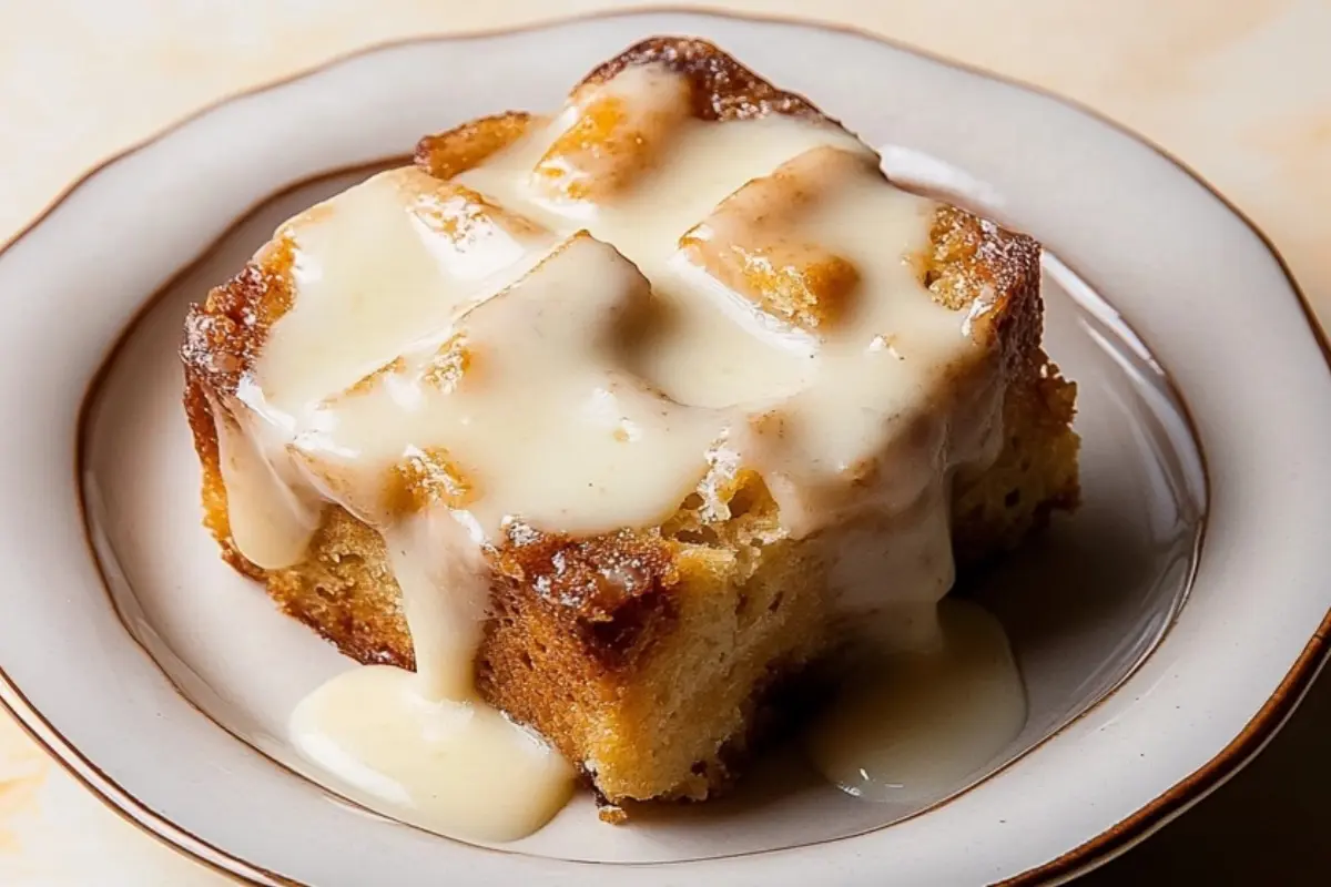 Bread Pudding with Vanilla Sauce