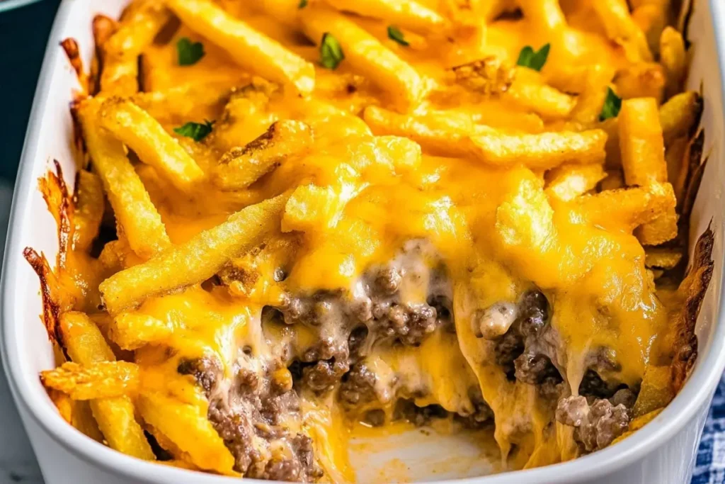 Cheeseburger French Fry Casserole