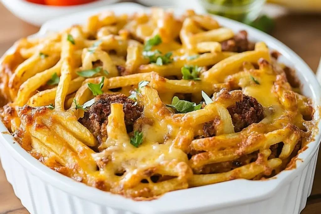 Cheeseburger and French Fry Casserole