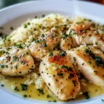 Chicken Scampi with Garlic Parmesan Rice