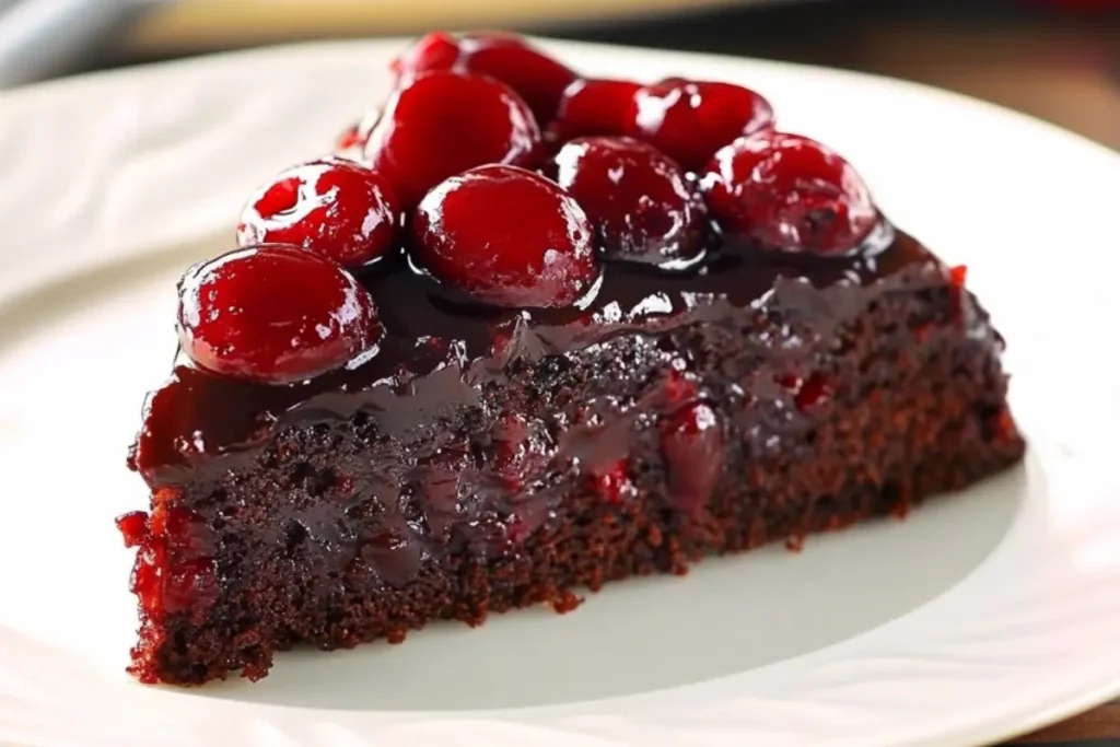 Chocolate Cherry Upside Down Cake